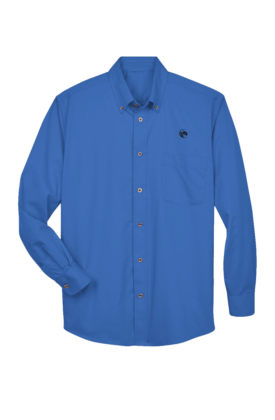 Panterax Mens Long-Sleeve Twill Shirt (Blue)