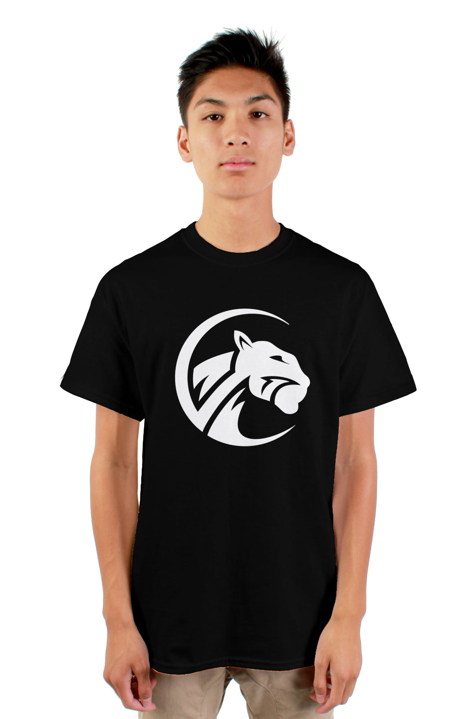 [Wht/Blk] Classic Panther Head gildan mens tshirt