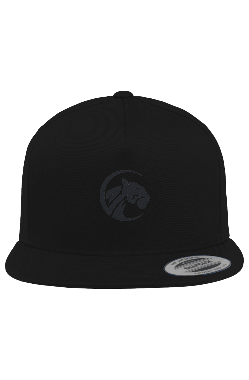 Panterax Black on Black 5-Panel Cotton Twill Snapback Cap